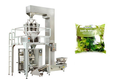 Salad Fruit Vegetable Packing Machine Double Servo Control Touch Screen