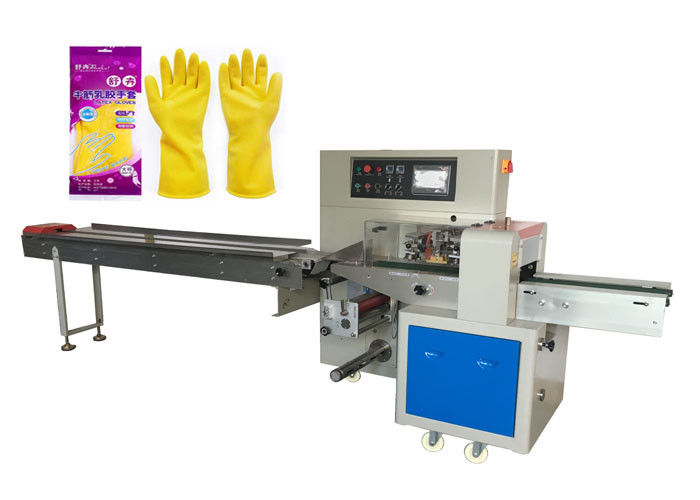 Malaysia Rubber Gloves Packing Machine , CE Certificate Flow Wrapping Machine